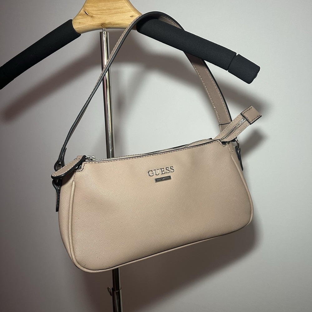 Guess Mini Shoulder Bag Purse Y2K Boho baguette Saffiano Like texture Fairy